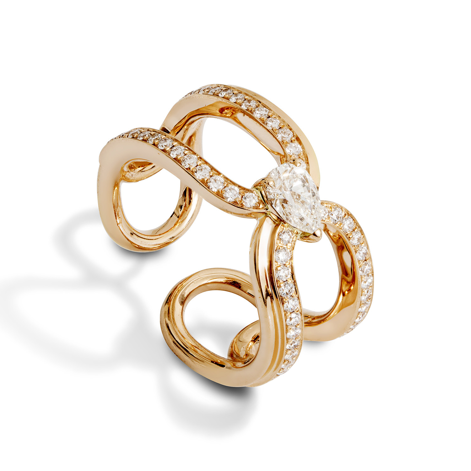 Gismondi1754 clip ring rose gold diamonds news